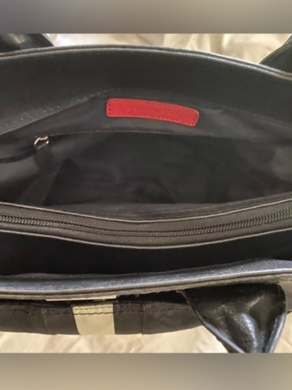 Tommy Hilfiger Black Tote with White Stripe Detail YOUR GETTING BOTH BAGS - Picture 6 of 10
